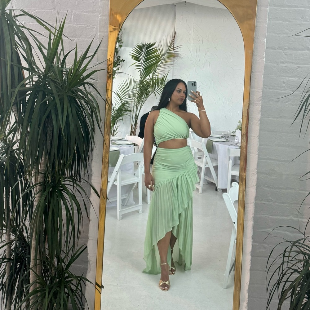 Michael Costello Pistachio Green Gown